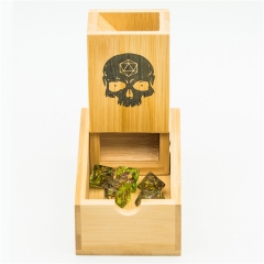 Bamboo Dice Tower with logo