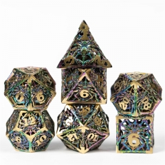 Rainbow Hollow Metal DND Dice(Spider)