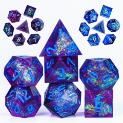 Handmade Purple&Blue Glitter Paper Dice