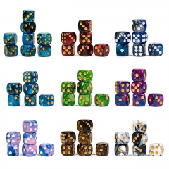 Acrylic 16mm Color Blend Pip Dice