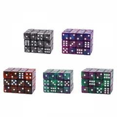 16mm Color Blend Glitter D6 Pip Dice