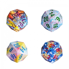 55mm D20 Dice Multi-Colour Mix Pattern