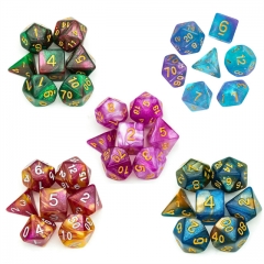 Color Mixed Glitter dice