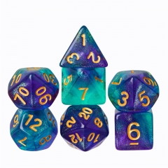 Acrylic Color Blend Glitter Dice