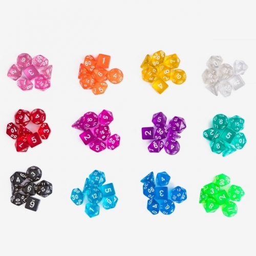 Acrylic Translucent Single Color Dice Acrylic Translucent Single Color Dice
