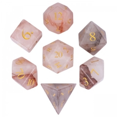 Natural Fire Quartz Stone Dice