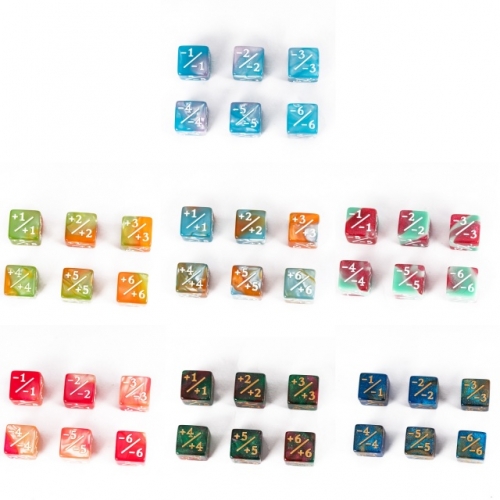 Acrylic Glitter 16mm D6 Dice (Counters) Acrylic Glitter 16mm D6 Dice (Counters)