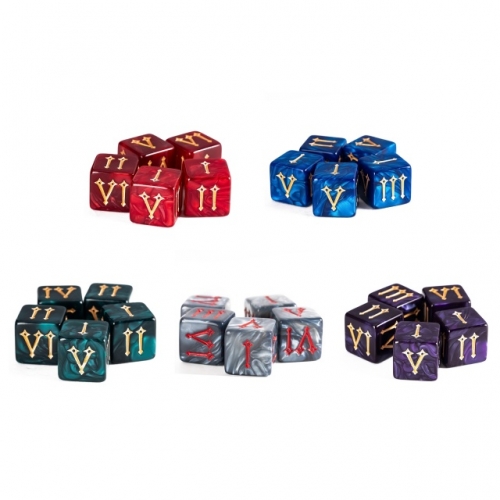 Acrylic 16mm D6 Dice (Roman numerals) Acrylic 16mm D6 Dice (Roman numerals)