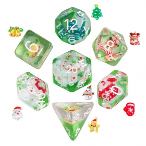 Resin Christmas Advent Themed Dice Resin Christmas Advent Themed Dice
