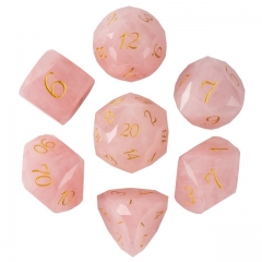 Pink Cat Eye Gemstone Dice (Brick Veneer)