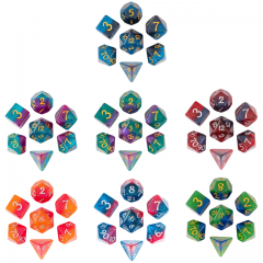 Layered Aurora Glitter Dice