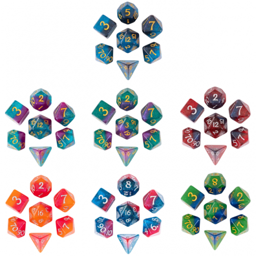 Layered Aurora Glitter Dice Layered Aurora Glitter Dice