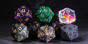 Spindown D20 Gemstone Dice