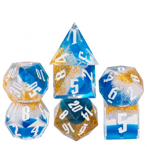 Handmade Beach Built-in Sticker Dice Handmade Beach Built-in Sticker Dice
