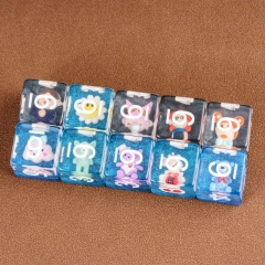 Resin 16mm D6 Anime Characters Dice with ABS Box