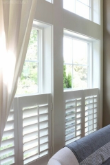 Hot sale nice price white wooden louver window shutters