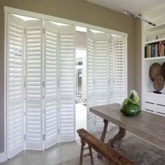 Hot sale nice price white wooden louver window shutters