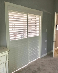 Hot sale nice price white wooden louver window shutters