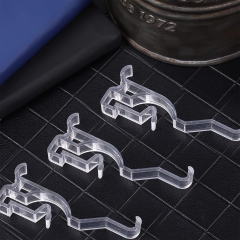 2.5 Inch Arc-Shaped Window Valance Clips Clear Plastic Valance Retainer Clips Blind Valance Clips Hidden Valance Clips
