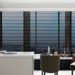 Black wooden / basswood blinds