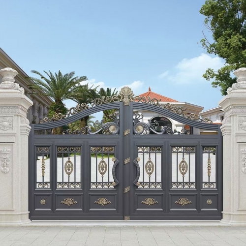 Modern Iron Pipe Fancy Gate Indian House Boundary Wall Automatic Slide Main Gate Designs for Home Wireless Anti Training