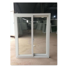 custom cheap upvc pvc vinyl insulation double glazed sliding window