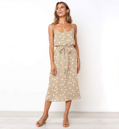 New fashion summer hot sale dot off shoulder dress women