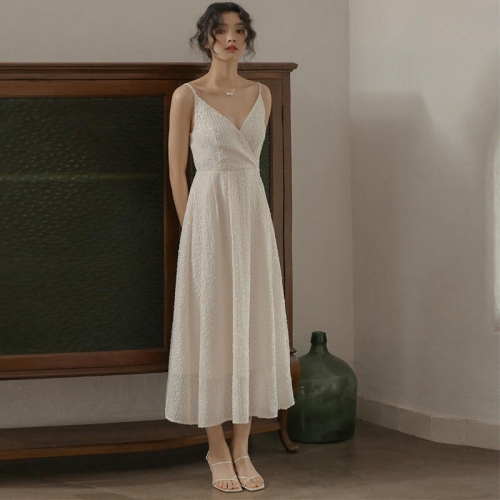 Elegant French Style slip long max evening dress for women