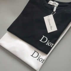 ディオール Tシャツ  黒白 カジュアル Dior テイシャツ コットン製 シンプル ファッション