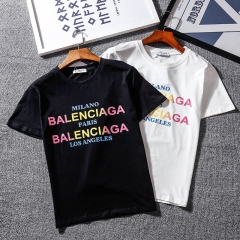 バレンシアガ balenciagaｔシャツ 黒白 カジュアルテイシャツ 独特 男性兼用 