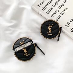 イブサンローラン AirPods proケース ブランド YSL Air Podsproカバー 独特  AirPods3/2/1イヤホーンケース 人気 エアーポッズケース フック付き