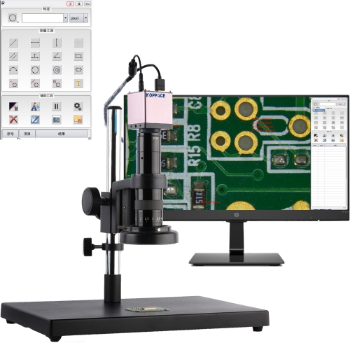 KOPPACE 200万像素 24X-215X 电子测量显微镜 HD 1080P 60FPS HDMI工业显微镜