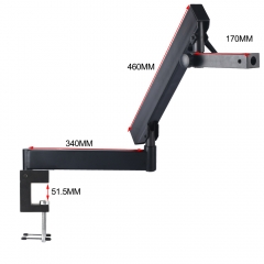 KOPPACE Stereo Microscope Folding Rocker Bracket Clip opening Size 51.5mm Microscope Clip arm Bracket