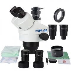 KOPPACE 3.5X-90X Trinocular Microscope Lens Trinocular Industrial Microscope Lens 1/2 CTV Adapter Continuous Zoom Lens