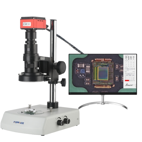 KOPPACE 33X-240X Electron Microscope 4K HD Camera Take Pictures and Measure Continuous Zoom Lens up and Down LED Light Source