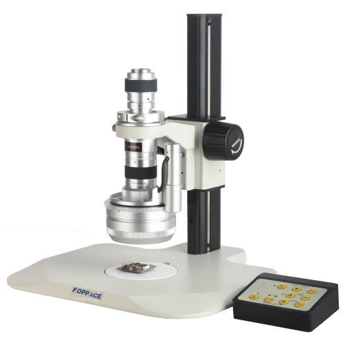 KOPPACE 23X-153X 3D Microscope Lens 360 Degrees Automatic Rotation Lens 30mm Working Distance With Bracket