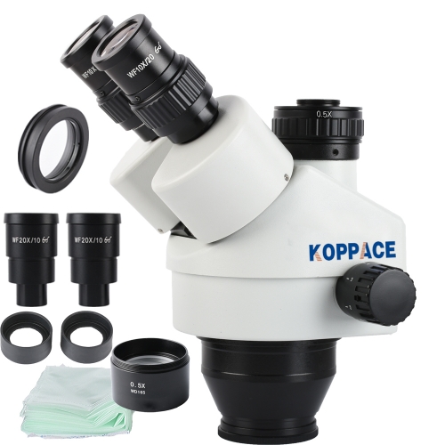 KOPPACE 3.5X-90X Trinocular Microscope lens Trinocular Industrial Microscope Lens 0.5X CTV Adapter Continuous Zoom Lens