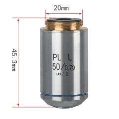 KOPPACE PL50X/WD3.68 Infinity Long Working Distance Flat Field Achromatic Metallographic Objective Installation Port 20mm