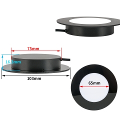 KOPPACE 75mm Diameter Mounting Interface Microscope Bottom Light Source 64 LED Lamp Beads Clear Surface 65mm