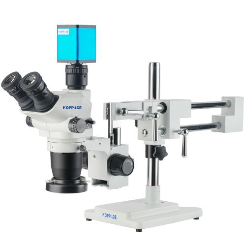 KOPPACE 28X-192X Trinocular  Stereo AutoFocus Microscope 2 MP HD Imaging Support For Taking Pictures and Videos and Measuring
