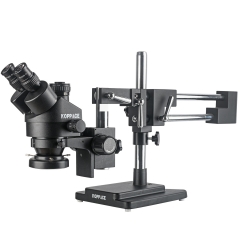 KOPPACE 3.5X-90X Trinocular Stereo Microscope 0.5X Trinocular interface Double-Arm Boom Stand Eyepieces WF10X/WF20X