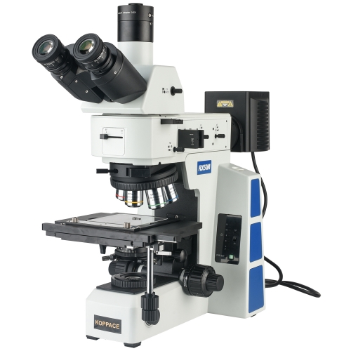 KOPPACE 50X-500X Trinocular Metallographic Microscope Light and Dark Field,Polarized DIC Observation