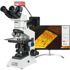 KOPPACE 170X-1700X Electron Metallurgical Microscope 2 Million Pixels HDMI Camera Upper and Lower Lighting System