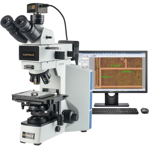 KOPPACE 170X-1700X Metallurgical Microscope 18 Million Pixels USB3.0 Measurement Camera Support image Mosaic
