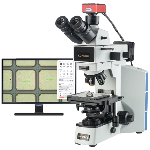 KOPPACE 170X-1700X Metallurgical Microscope 2 Million Pixels 2K HD Camera Supports Measurementand Video Recording