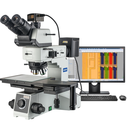KOPPACE 170X-1700X Trinocular Metallographic Microscope Light and Dark Field,Polarized DIC Observation 6 inch Large Platform 18 Million Pixels USB Camera