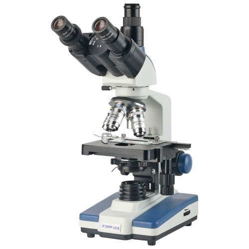 KOPPACE 40X-2500X Trinocular Biological Microscope Eyepiece WF10X,WF25X