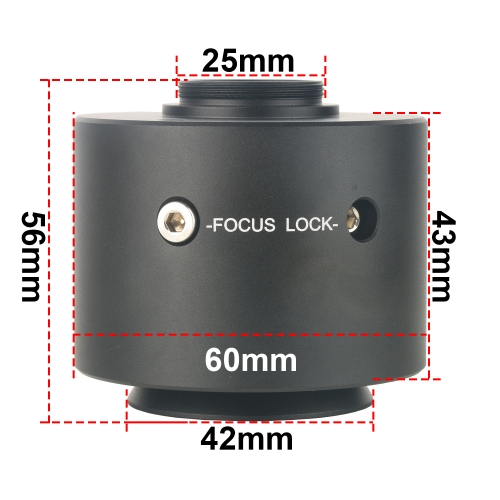 KOPPACE 0.5X Adjustable Focus Microscope Interface 42mm Microscope Mounting Interface