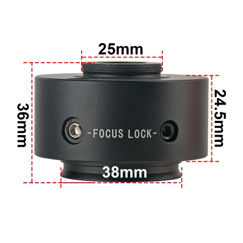 KOPPACE 0.5X Adjustable Focus Microscope Interface 38mm Microscope Mounting Interface