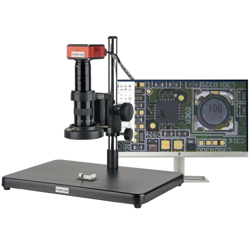 KOPPACE 24X-153X Measure Electron Microscope 2K HD Camera  Continuous Zoom Lens LED Light Source